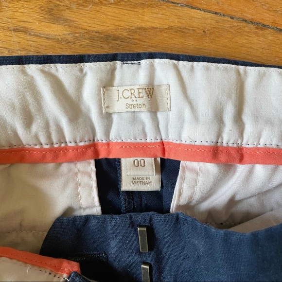 JCrew Linen Cotton Pants Navy 00 - Picture 3 of 7